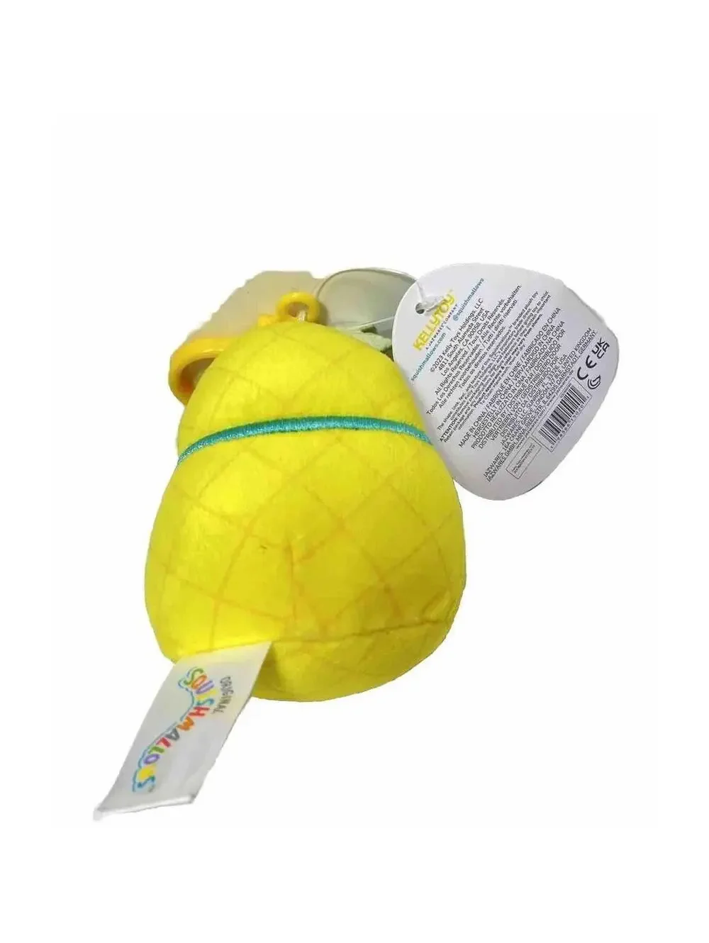 Maui Squishmallows Clip-On Pineapple Plush Toy, Soft Collectible Stuffed Animal